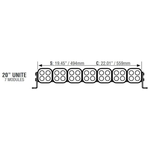 Vision X Unite Bar 20" Curved Rail